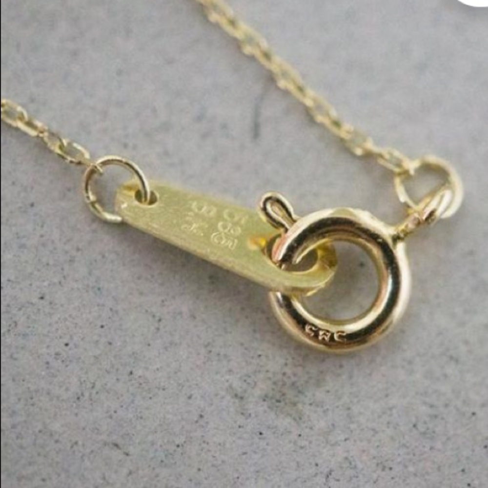 14k Solid Gold Necklace, Thin Chain - image 6